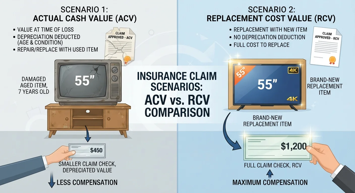 Actual Cash Value vs. Replacement Cost Coverage
