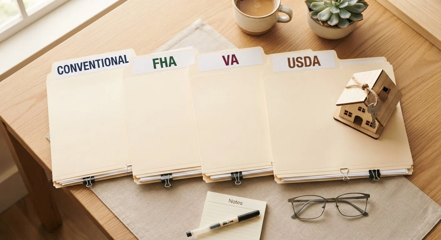 Conventional, FHA, VA, and USDA Loans Side by Side