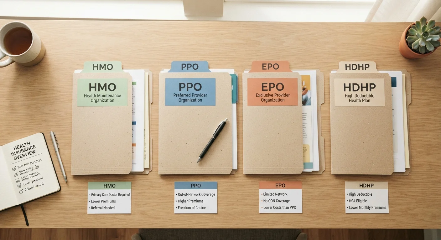 Health Insurance Plan Types: HMO, PPO, EPO, and HDHP Compared