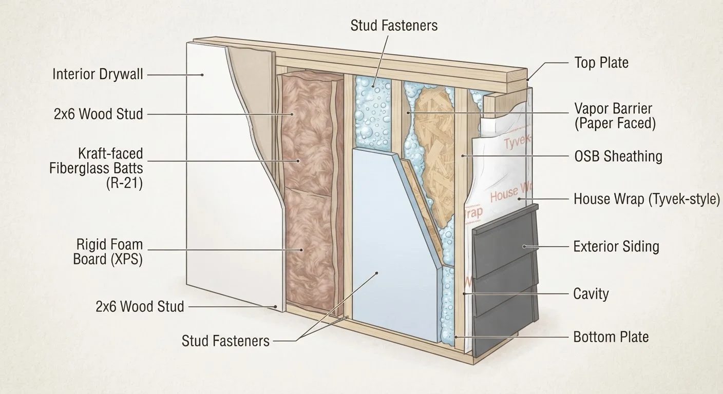 Insulation Types at a Glance: R-Values, Materials, and Where Each One Belongs