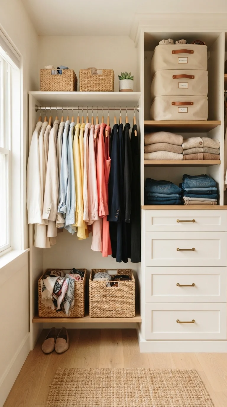 Organizing a Small Closet So You Can Actually See What You Own