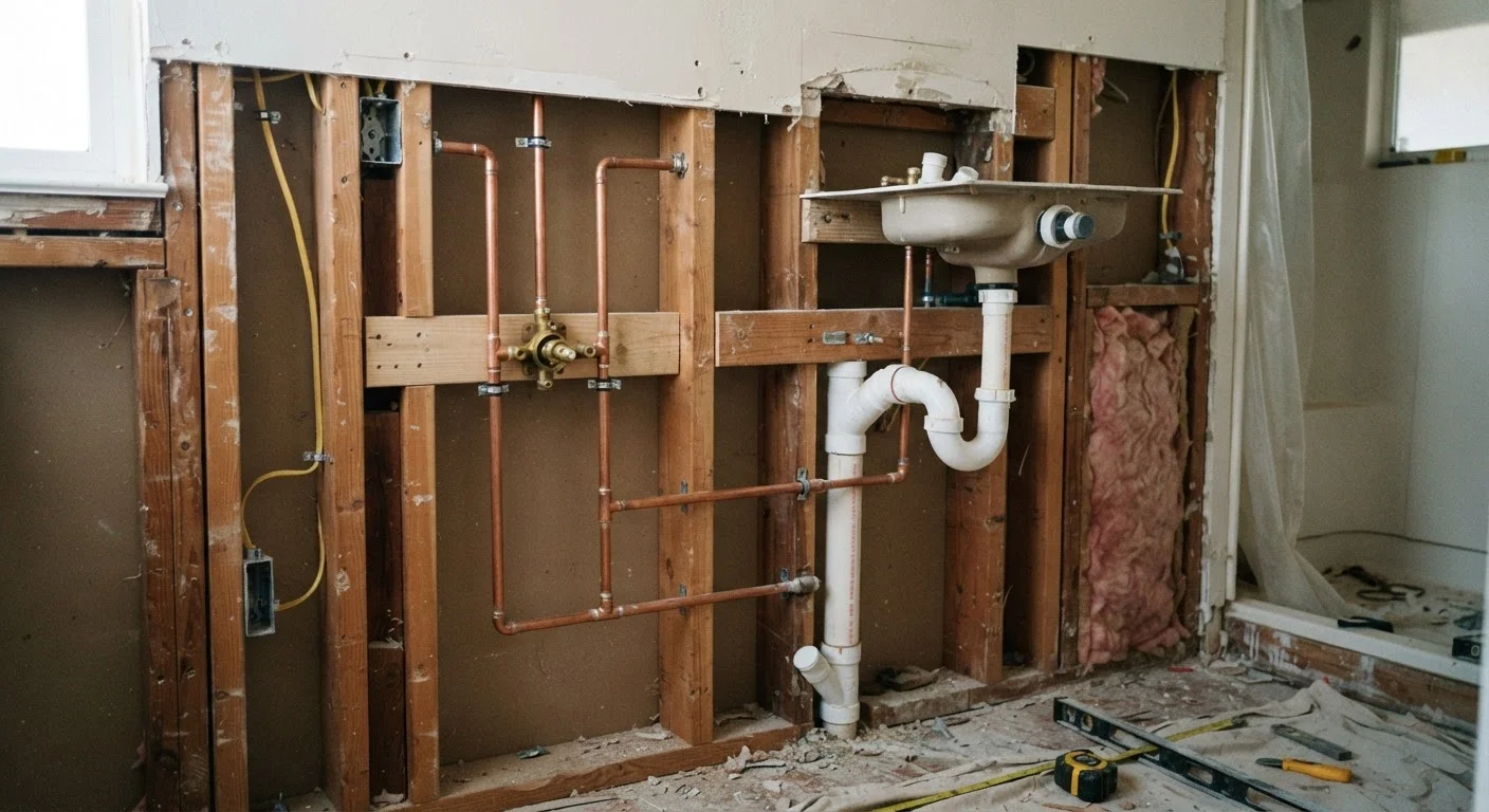 Plumbing Rough-In vs. Finish Plumbing: What the Phases of a Renovation Actually Involve