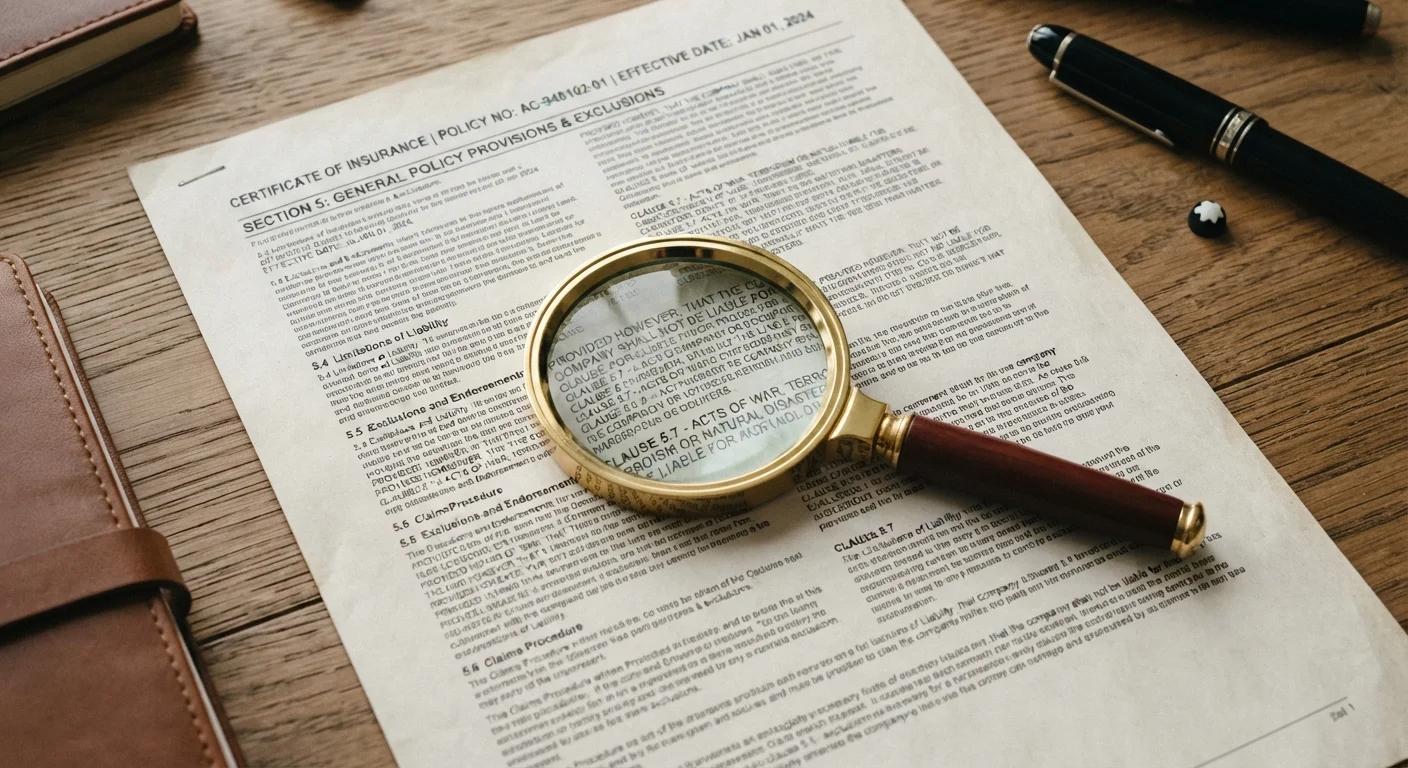 Policy Exclusions: The Fine Print That Determines What Isn't Covered