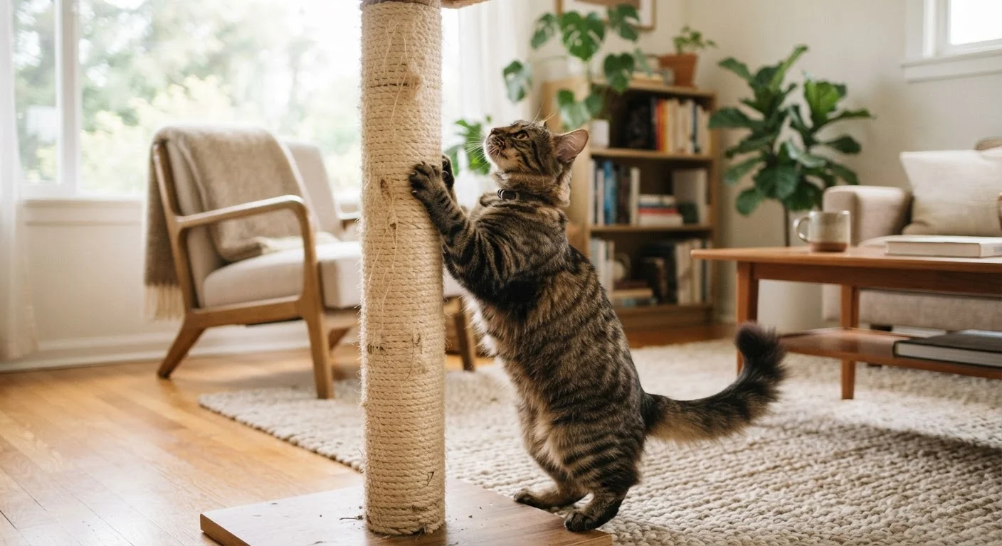 Teaching Your Cat to Use a Scratch Post Instead of Your Furniture