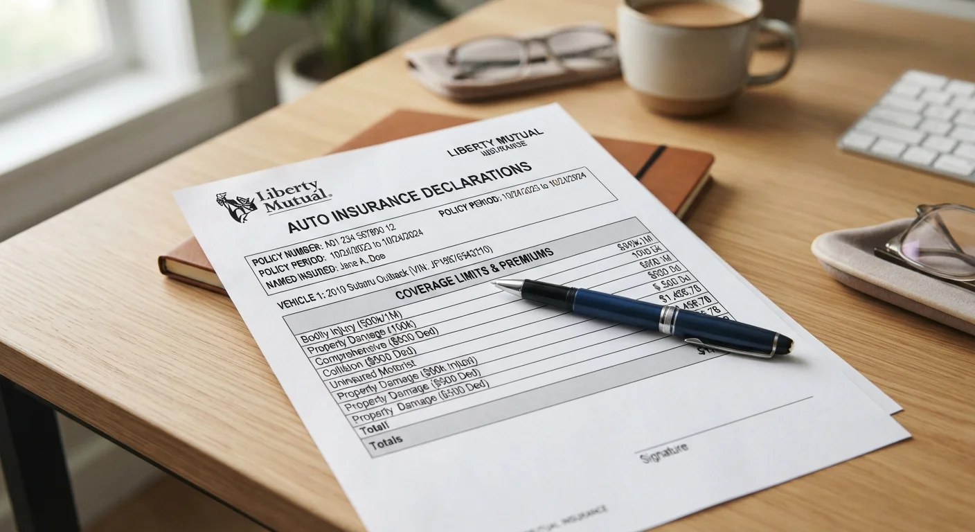 Understanding Your Car Insurance Declarations Page